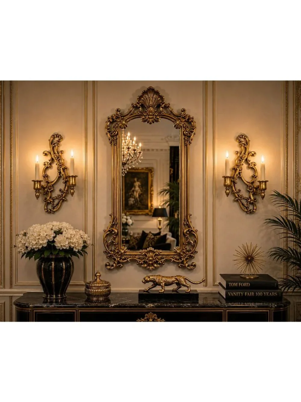Hollywood Regency antique gold